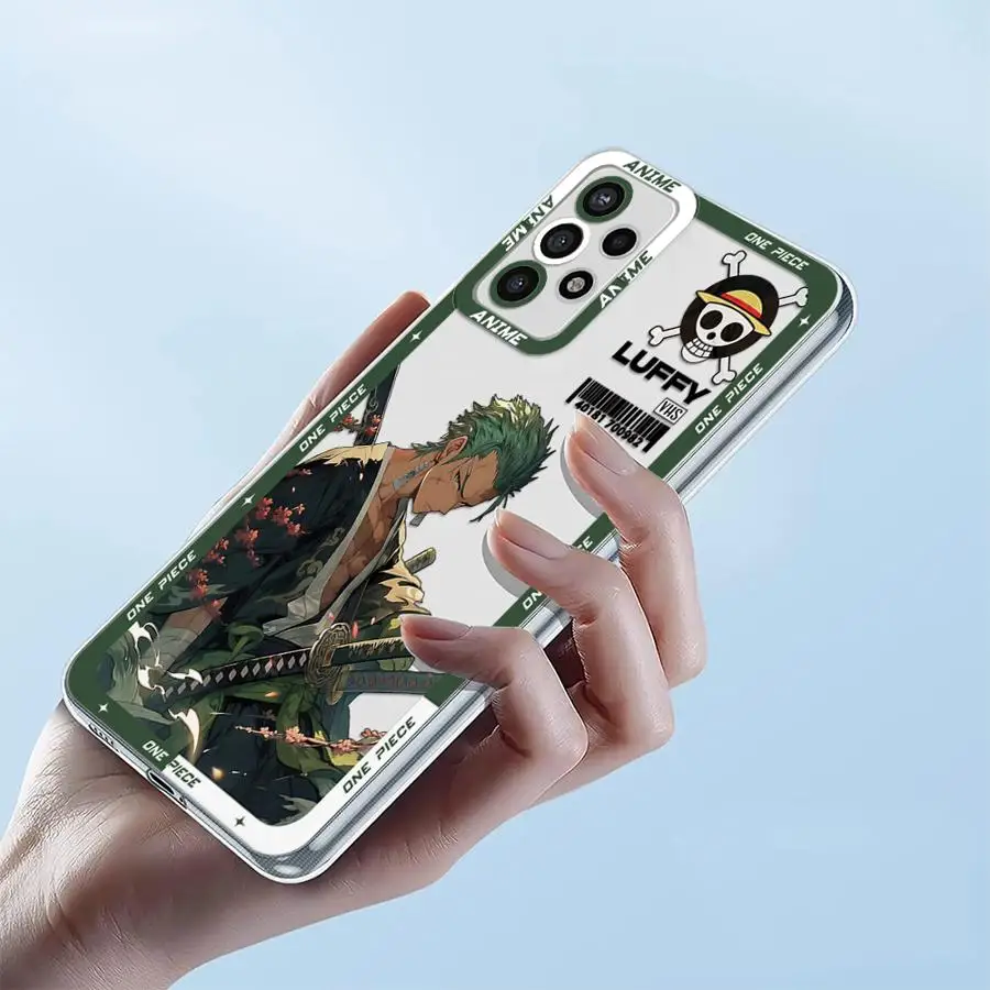 حافظة لهاتف سامسونج جالاكسي A51 A21s A12 A52 A72 A31 A71 A50 A32 A16 A17 A52s أنيمي لوفي زورو #6