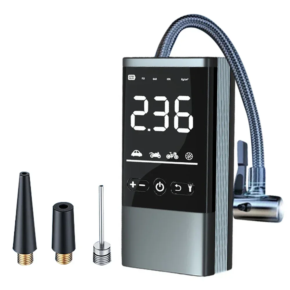 

Multifunctional Cordless Car Tire Pump USB Rechargeable Digital Display Air Pump Tire Inflator Portable Air Compressor