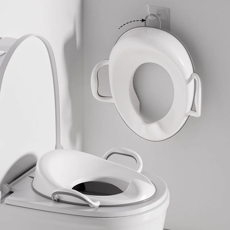 

Baby Toilet Seat No Installation Plastic Toilet Cushion for Children Training Toilets Home Kids Toilet Assisted Device