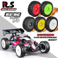 4PCS 118mm 1/8 RC Off-Road Buggy Wheels Tire 17mm Hex for 1:8 ARRMA Typhon Talion TRX Redcat Team Losi Kyosho HPI HSP VRX RC Car