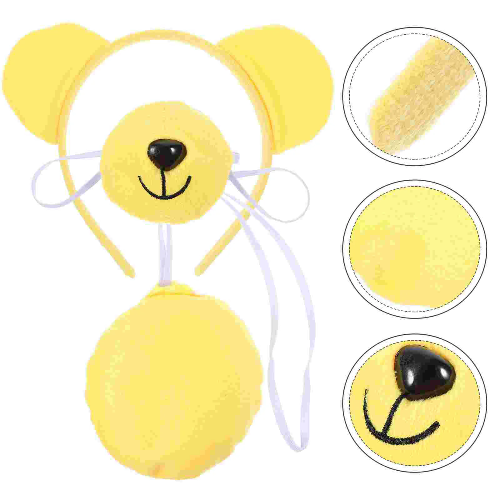 Christmas Child Apparel Mouse Cosplay Plastic Raccoon Tail Animal Ears Headband