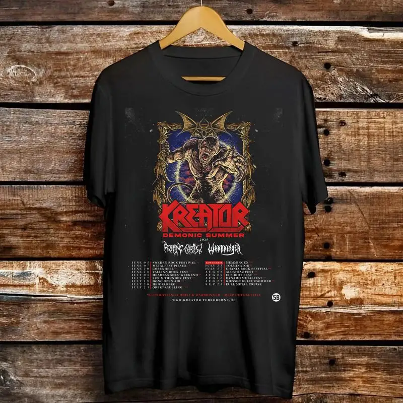 Kreator Band Demonic Summer Tour With Warbringer T Shirt Full Size S 5Xl Tt1163