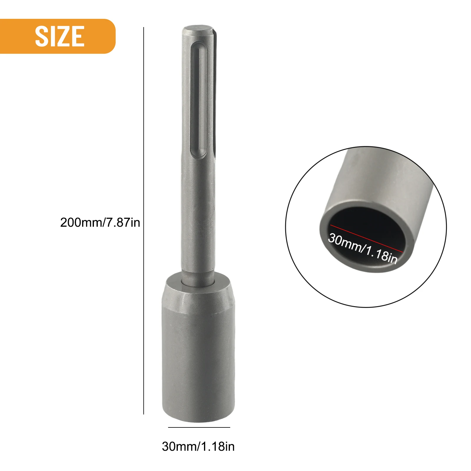 

Ground Rod Driver 30/45/50/65mm Heavy Duty Steel Drill Bit Driver Wear Resistant Wide Compatibility Ground Rod Bits Socket