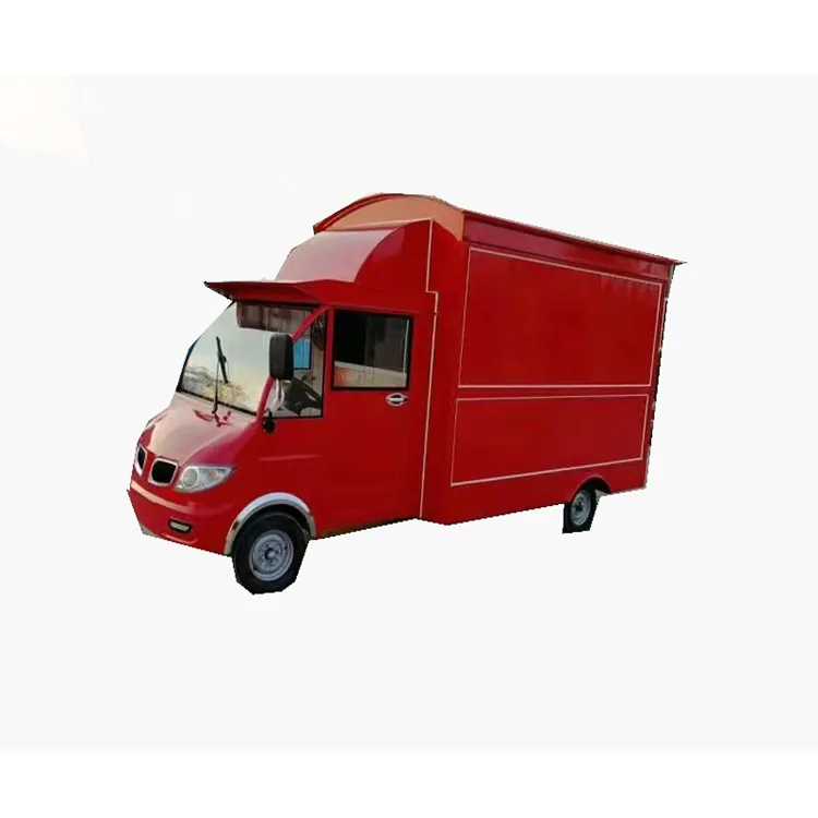 2023 Carrinho de comida móvel com design elétrico de comida e café com cores diferentes