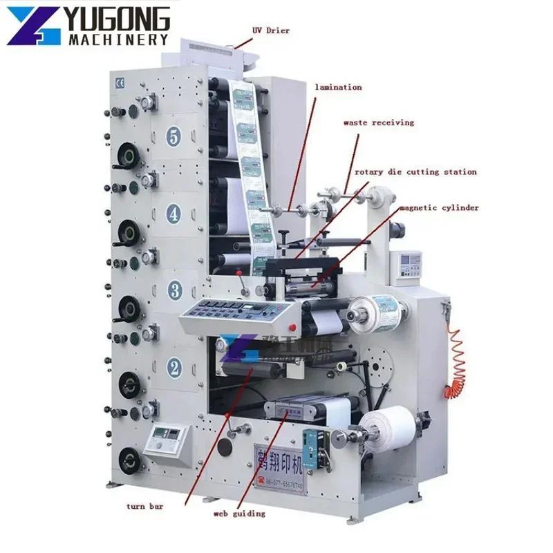 Label Flexo Printing Digital Label Printing Machine Paper Bag Paper Cup Rolling Corrugated Paper Cup Flexo Printing Machine