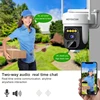 Security Cameras Wireless Outdoor, 2K Solar Security Camera Outdoor 360°PTZ, PIR Motion Detection,Color Night Vision, 2-Way Talk 2