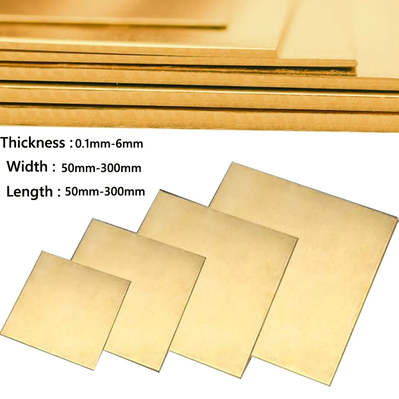 

1pcs 99.9% pure Brass Strip Copper Sheet Foil Metal Thin Plate Handmade material Pure Copper Tablets Material for Metal Art