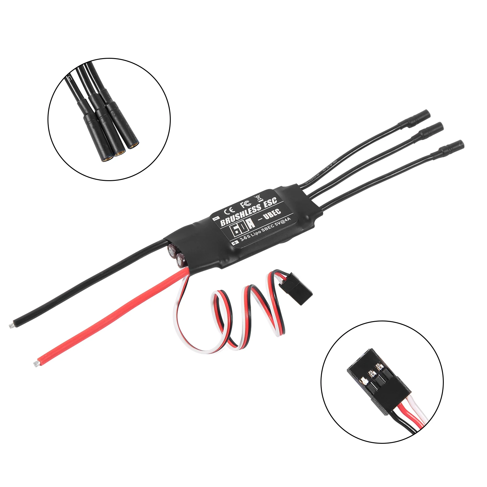YSIDO 20A 30A 40A 50A 60A 80A 2-6S Borstelloze ESC UBEC Speed Controller Programmeerkaart voor RC FPV Drone Vliegtuig Helikopter Onderdelen