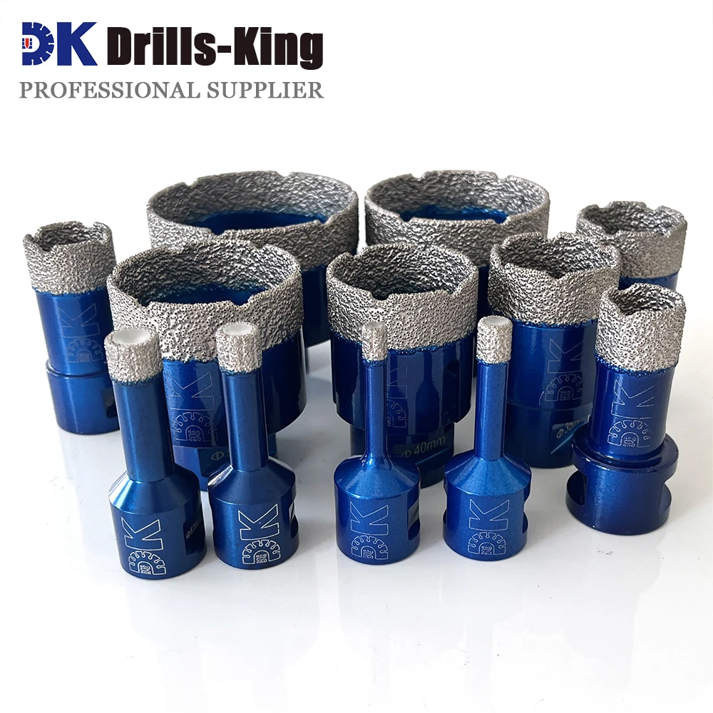 M14 Thread Dry Vacuum Brazed Diamond Drilling Core Bit Porcelain Tile Drill Bits Marble Stone Masonry Hole Saw For Angle Grinder