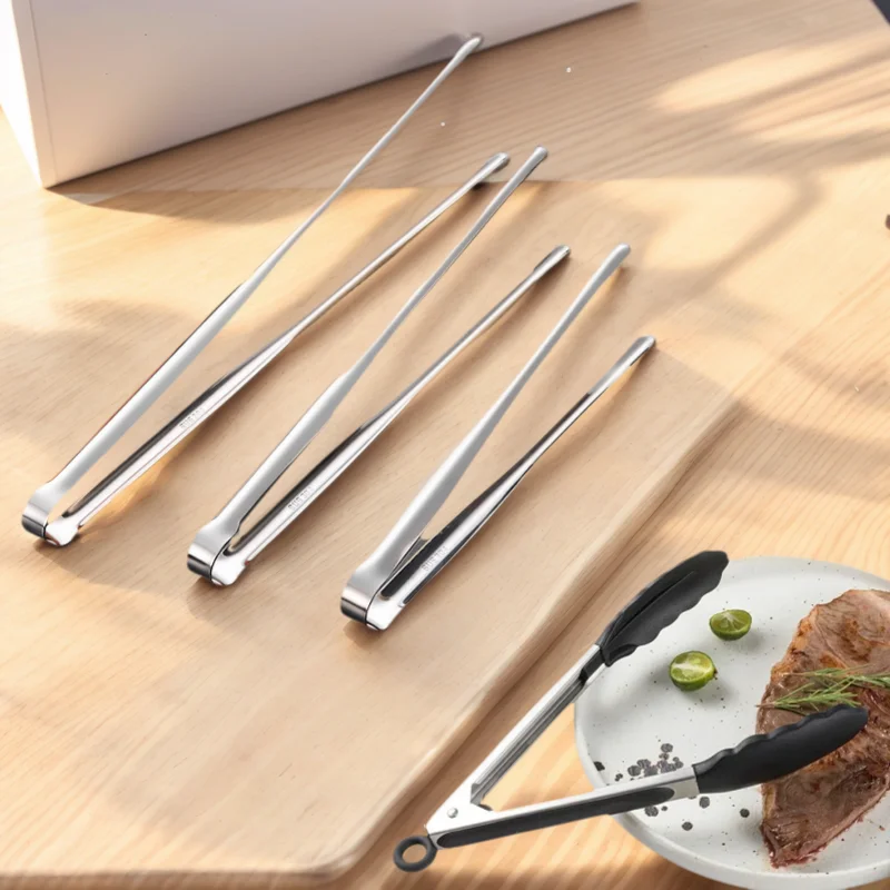 

Tongs For Cooking - Heat ResistantKitchen Tong,Heavy Duty Metal Locking Tongs - Perfect for Food,Salad and BBQ Dishwasher Safety
