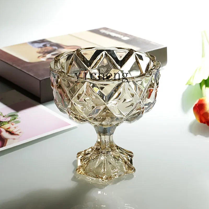 

BJ-21 Creative Tall Glass Dessert Cup Ice Cream Fruit Ice Cream Cup Household Fruit Fishing Yogurt Cup Special