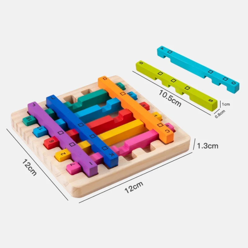 Sticks Puzzle Toys Montessori Teaching Aids Mathematics Learning Color Matching Game DIY Educational Toys For Children Kids