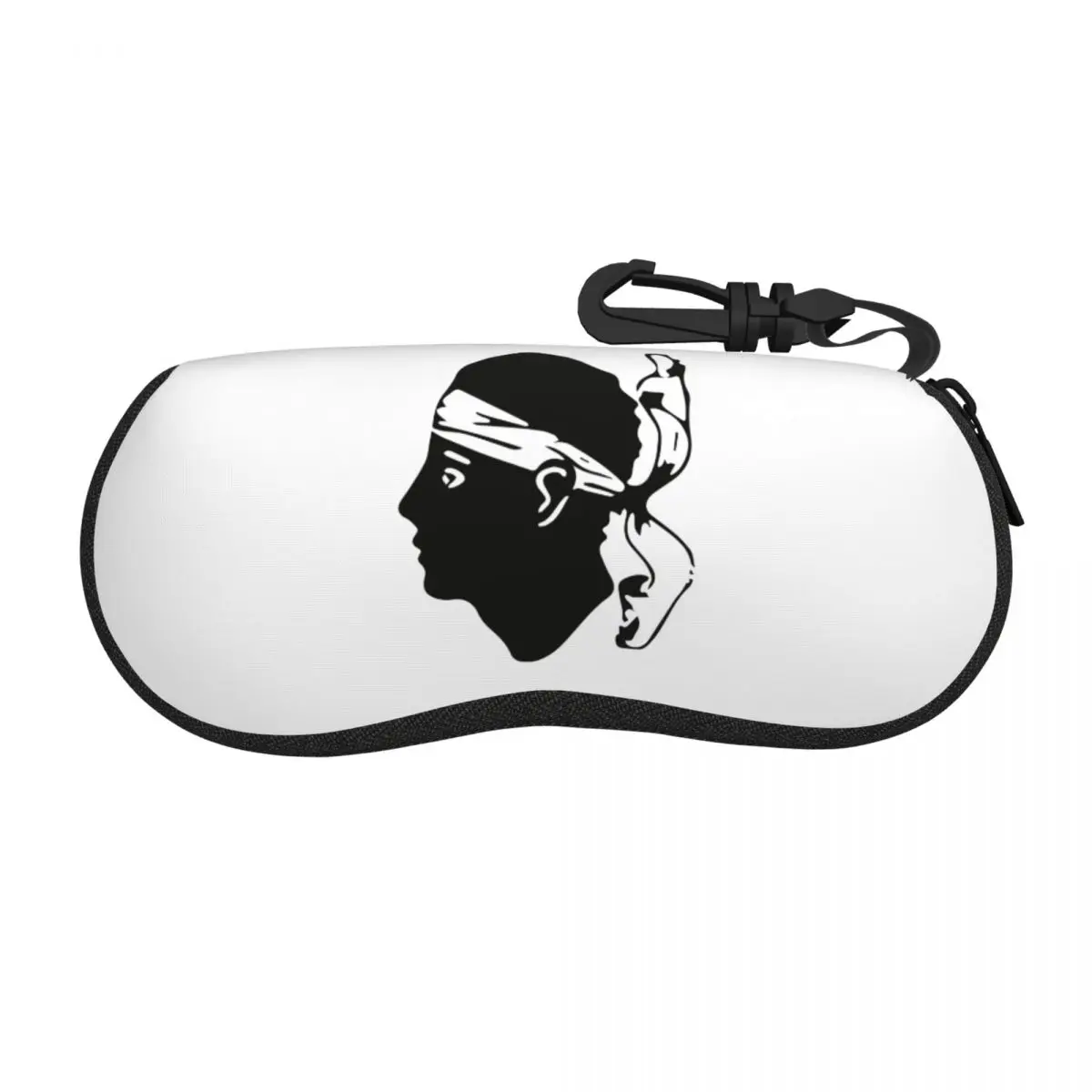 Custom Corsica Corse Flag Head Shell Eyeglasses Case Women Men Cool Glasses Case Sunglasses Box Pouch