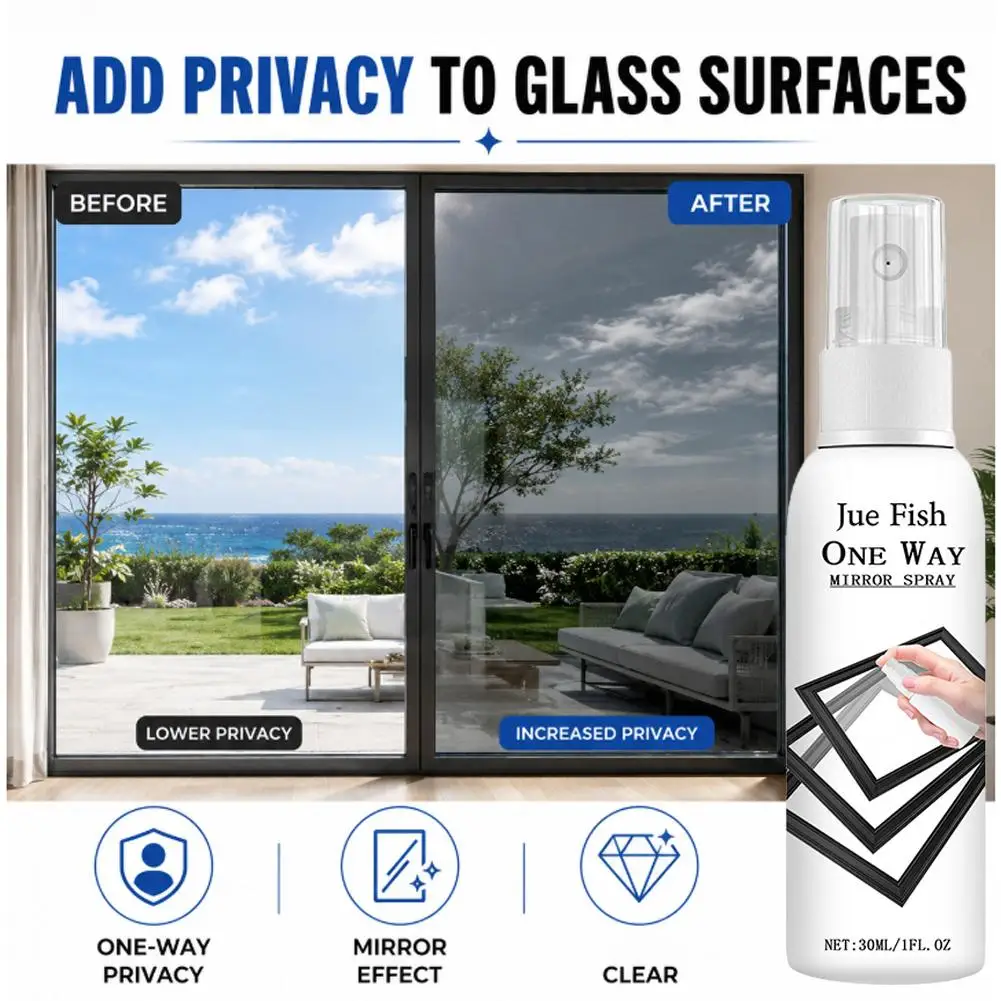 One Way Privacy Glass Spray Anti Peeping Window Film Mirror Effect Insulation UV Blocking Home Car Security Protection Coat
