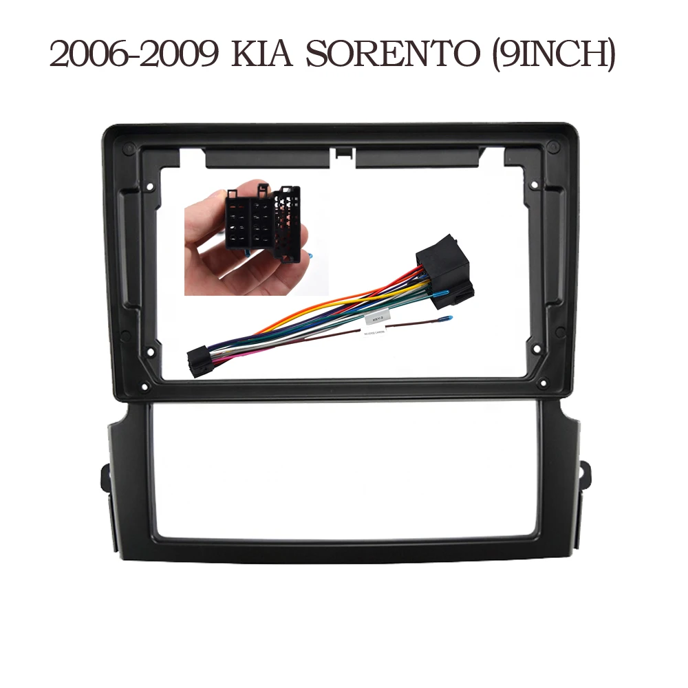 

9-дюймовый автомобильный радиоприемник для Kia SORENTO 2006-2009, стерео установка, 2 Din панель, рамка приборной панели, чехол, DVD Gps Mp5 Android плеер