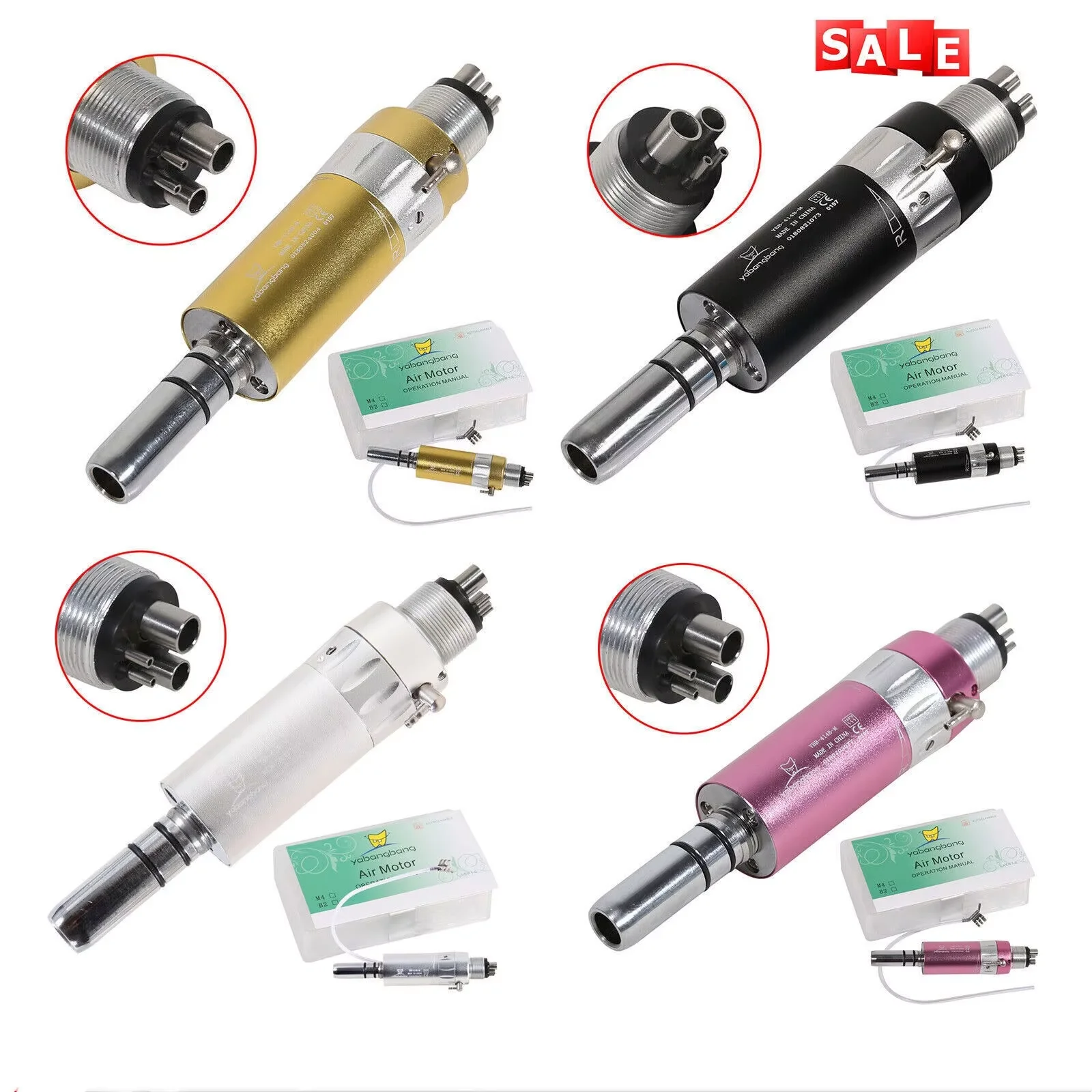 

NSK Style Dental Slow Low Speed Handpiece E-type Air Motor Micromotor 2/4 Holes