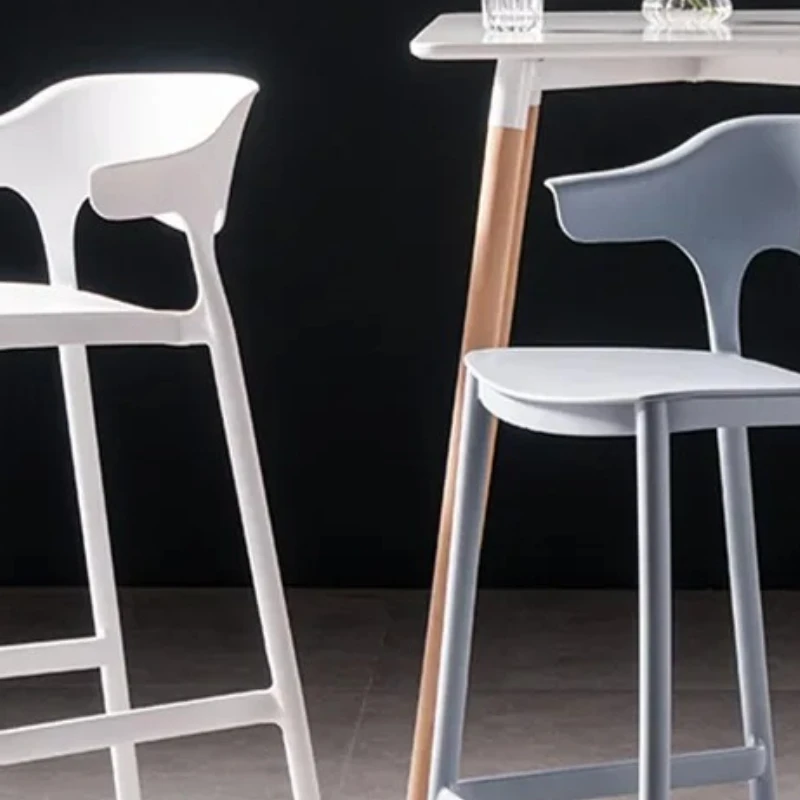 

Metal Back Bar Chair Kitchen Reception Desk Waterproof Minimalist Counter Height Chairs Taburetes Altos De Cocina Furniture