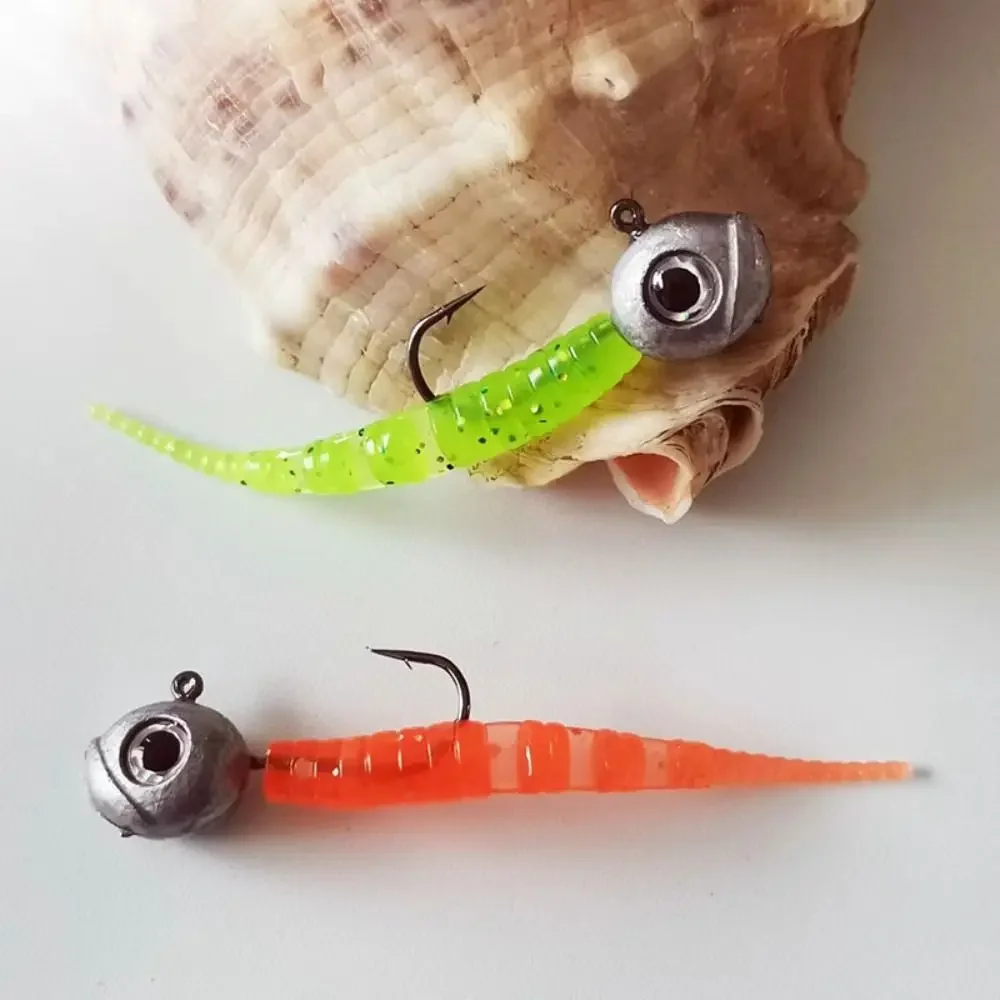 

10PCS Fishing Lures Soft Jig Worm Lures Pesca Polaris Soft Baits Sinking 40mm Artificial Bait Trout