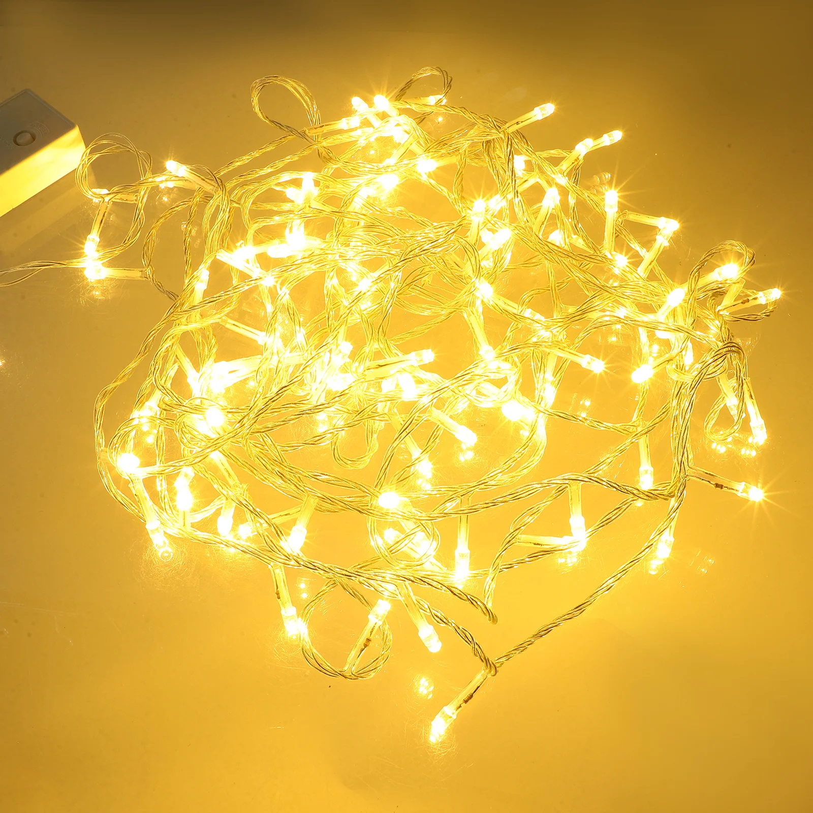 

10M 100Leds Ice Strip Curtain Lights Waterfall Led String Lamp For Garden Wedding Party Decoration Warm White Eu Plug