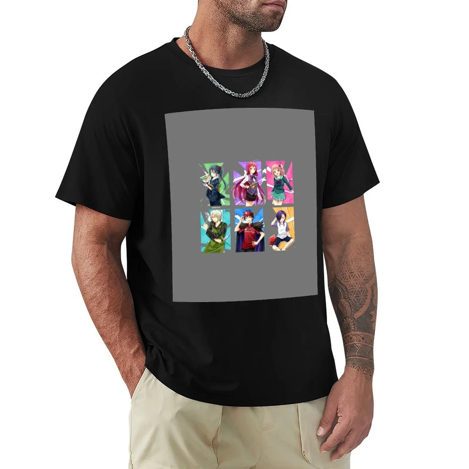 

The Devil Is a Part-Timer T-Shirt rapper graphic tees anime shirt affliction shirts anime figures Men's t-shirt
