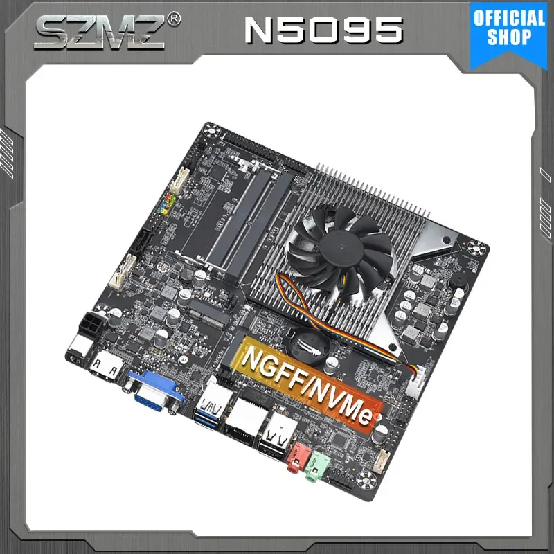 SZMZ Mini Gaming PC 170*170mm ITX motherboard onboard 11th Gen N5095 / N5105 CPU support NVME M.2 mini Computer Base Plate DDR4