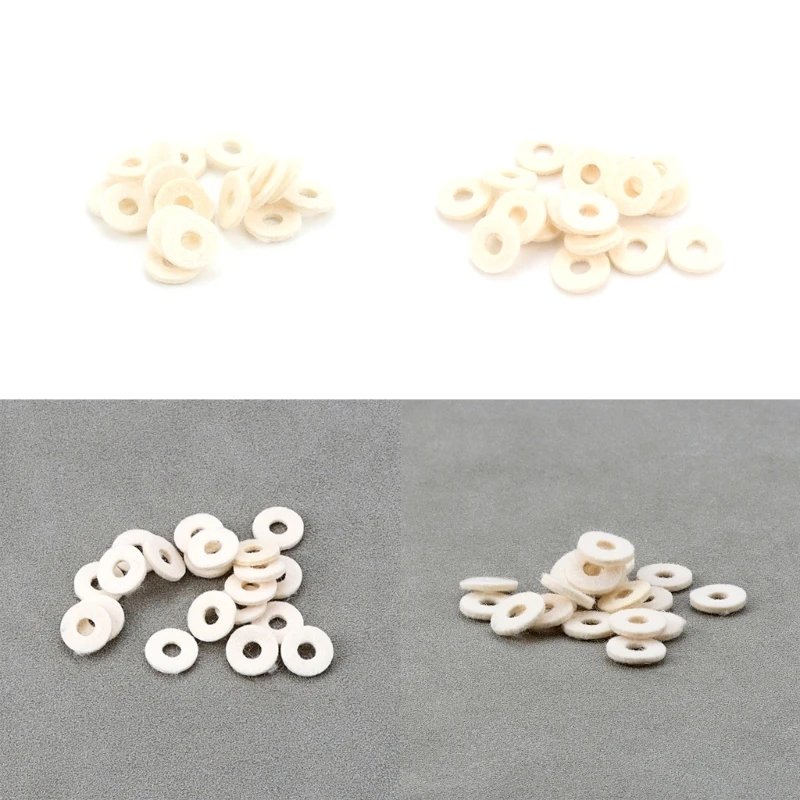 20Pcs Trumpet Valves Felt Washers Cushion Trumpet Top Felt Pads Replacement 69HD