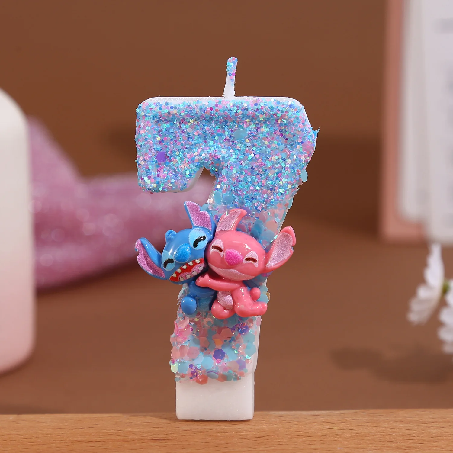 

Disney Stitch Pink and Blue Combination 0-9 Digital Candle Suitable for Birthday Party Cake Decoration Suitable Parties Gift﻿