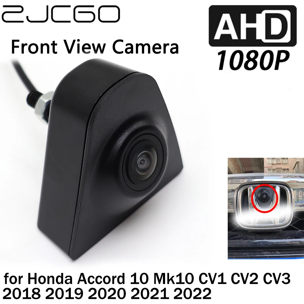 

ZJCGO Car Front View LOGO Parking Camera AHD 1080P Night Vision for Honda Accord 10 Mk10 CV1 CV2 CV3 2018 2019 2020 2021 2022