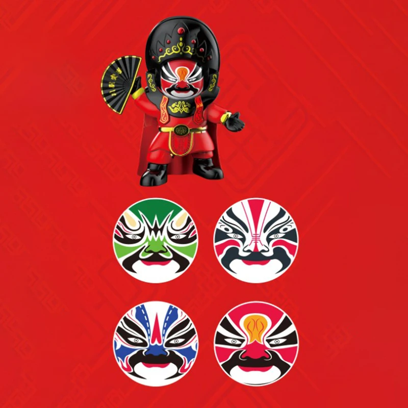 Creative Sichuan Opera Face Changing Dolls Chinese Style Doll Fortune Faces Change Makeup Crafts Ornament Children's Party Toys