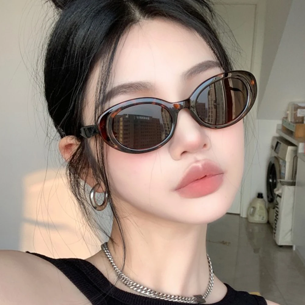 

Retro Vintage Oval Sunglasses Women Men Brand Designer Sun Glasses Female Fishing Black Frame Lens Eyewear Driving UV400