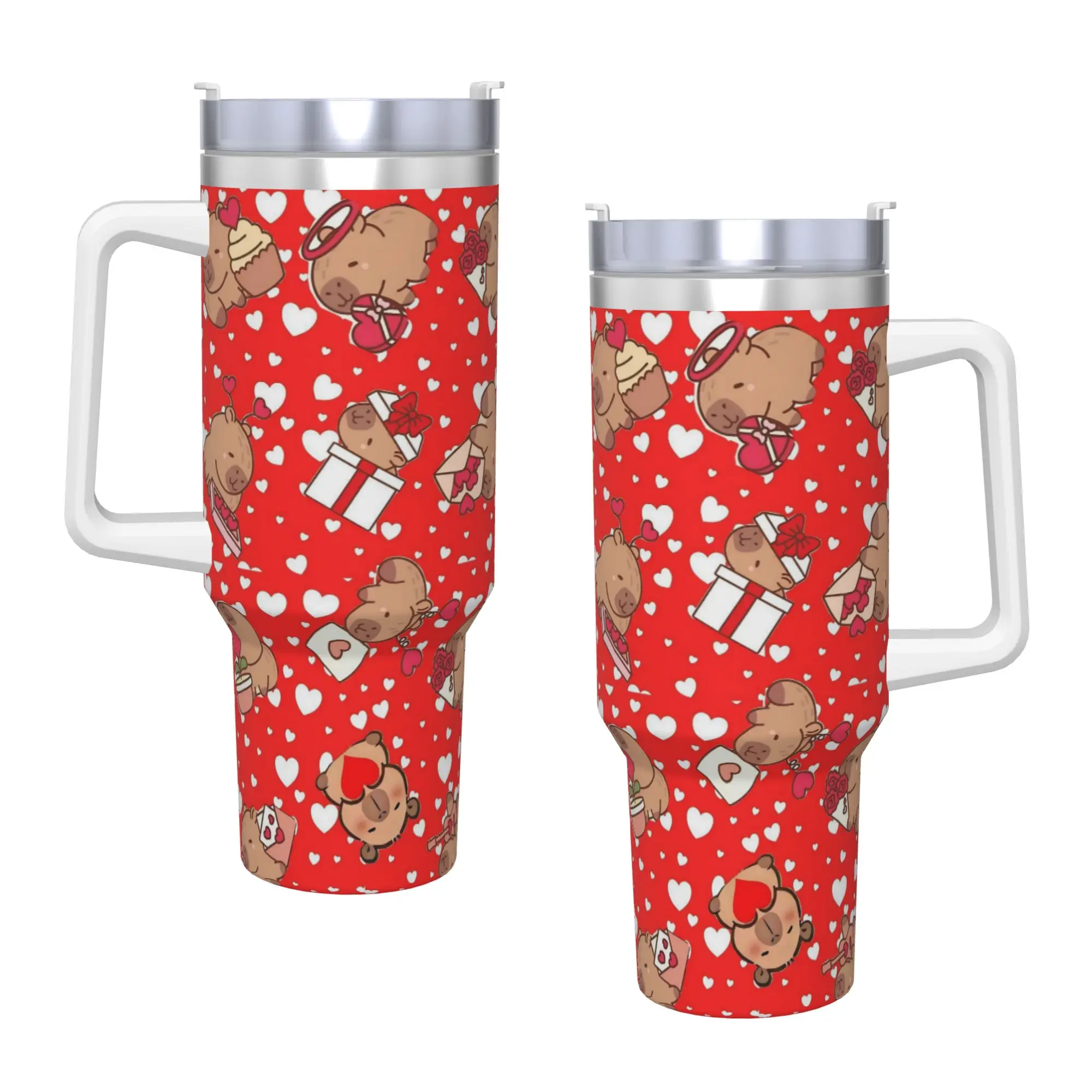 

Stainless Steel Tumbler Capybara Cartoon Thermal Cups Portable Hot Drinks Car Mugs Camping Design Water Bottle