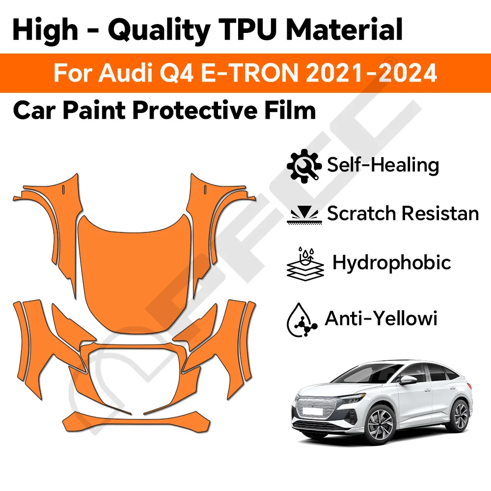 

PPF For AUDI Q4 E-TRON 2021-2024 Precut Paint Protective Film TPU Scratch-Resistant Self-Healing Clear Film PPF Car Accessories