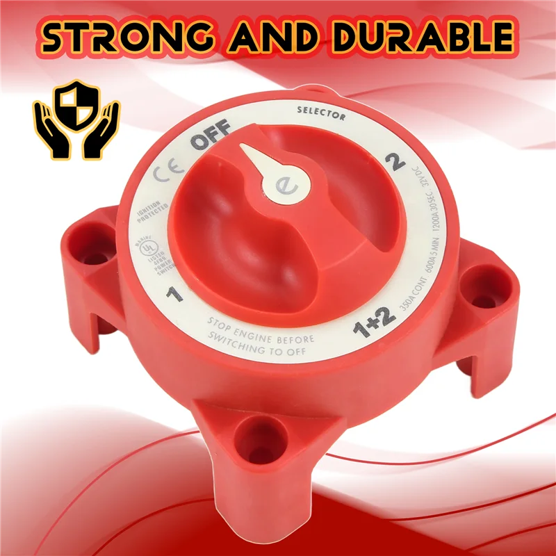 AASS-DC 32 فولت 350A مفتاح البطارية 4-موقف محدد مركبة بحرية بطارية محدد التبديل قطع الاتصال ل مركبة بحرية