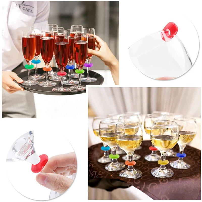 Wine Glass Tags,Wine Glass Drink Markers For Party Cocktail,Wine Glass Charms Markers-Wine Markers For Wine Glasses