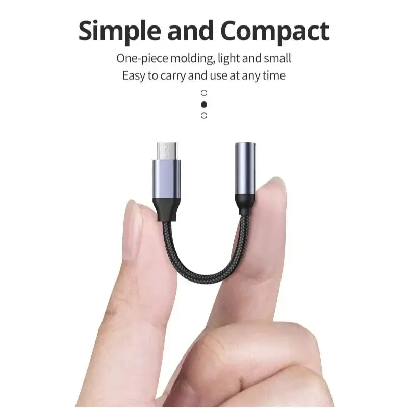 USB C Type C To 3.5mm Aux Adapter Type c 3 5 Jack Audio Cable Earphone Cable Converter for iPhone 16 15 Pro Samsung Galaxy S24