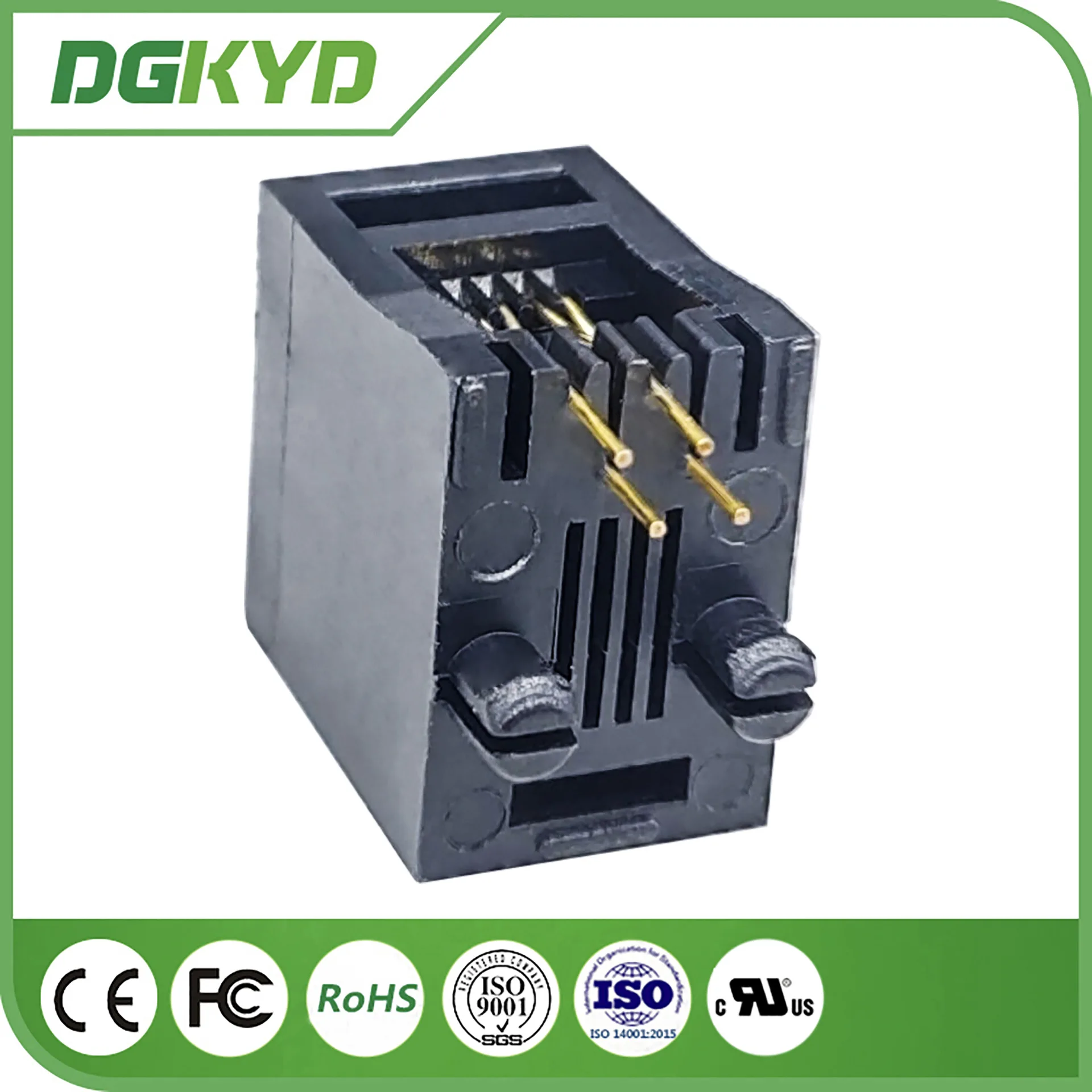 For DGKYD52221144IWA8DY4 RJ11 connector, crystal head network cable interface, all plastic without lamp 6U