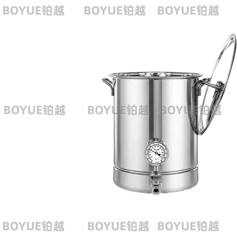 30L/40L/60L Stainless Steel Sealed Barrel Beer Brew Kettle with Thermometer Ball Valve Handmade Beer Kit Home Brewing