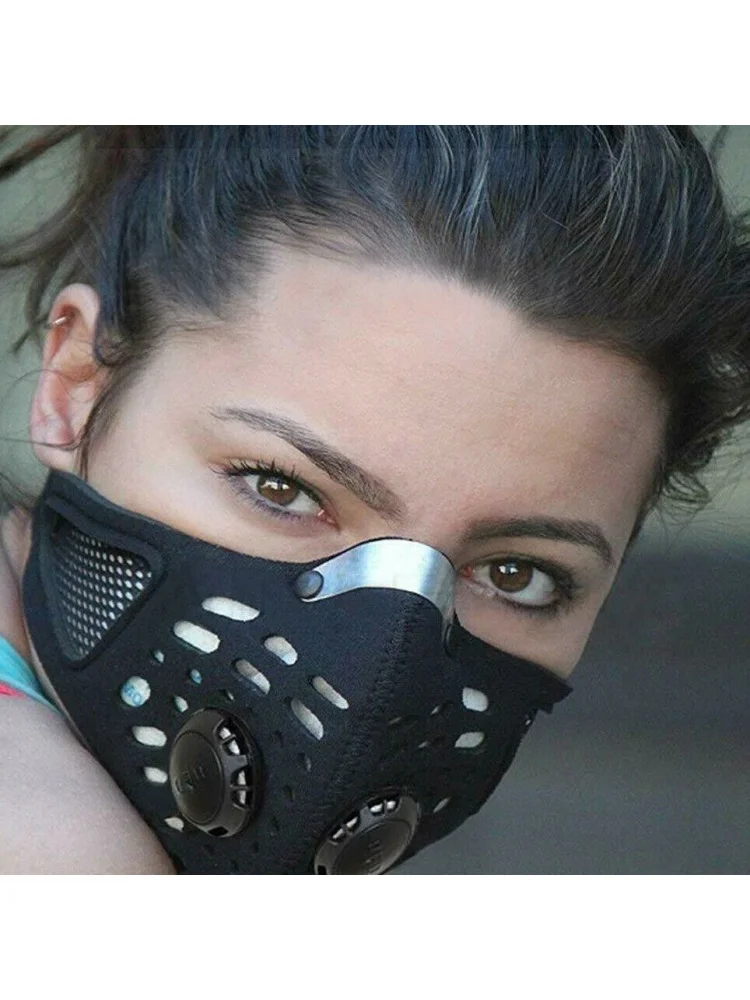 AliExpress NONE 1PC Face Mask With Detachable Filter,Breathable Woven Fabric, Suitable For Cycling, Running, Walking, And Outdoor Activities