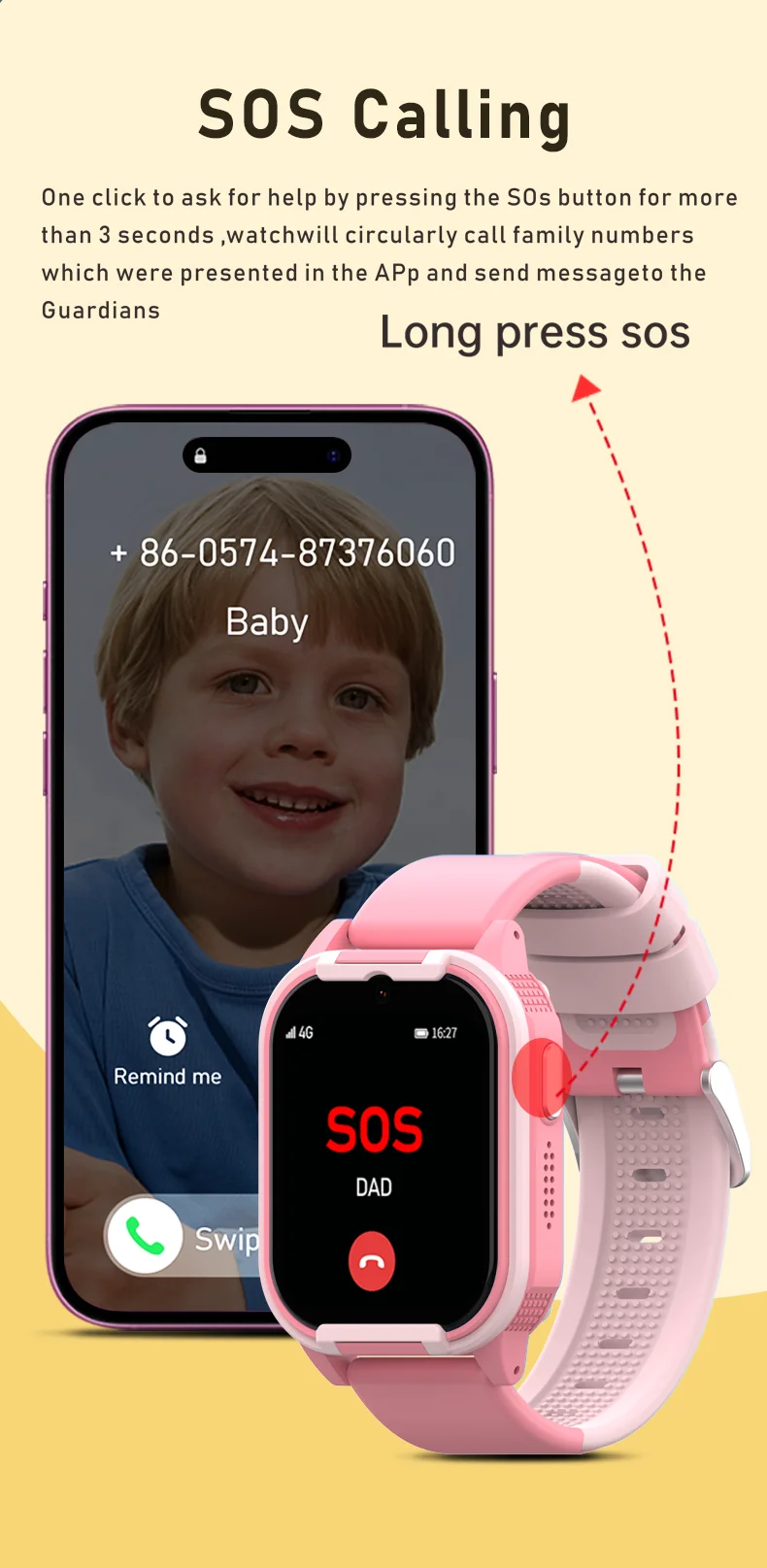 Wonlex 4G Smart Watch per bambini GPS WiFi Localizzatore di posizione CT24 Monitoraggio dell'ossigeno nel sangue Videochiamata Impermeabile Smartwatch per bambini