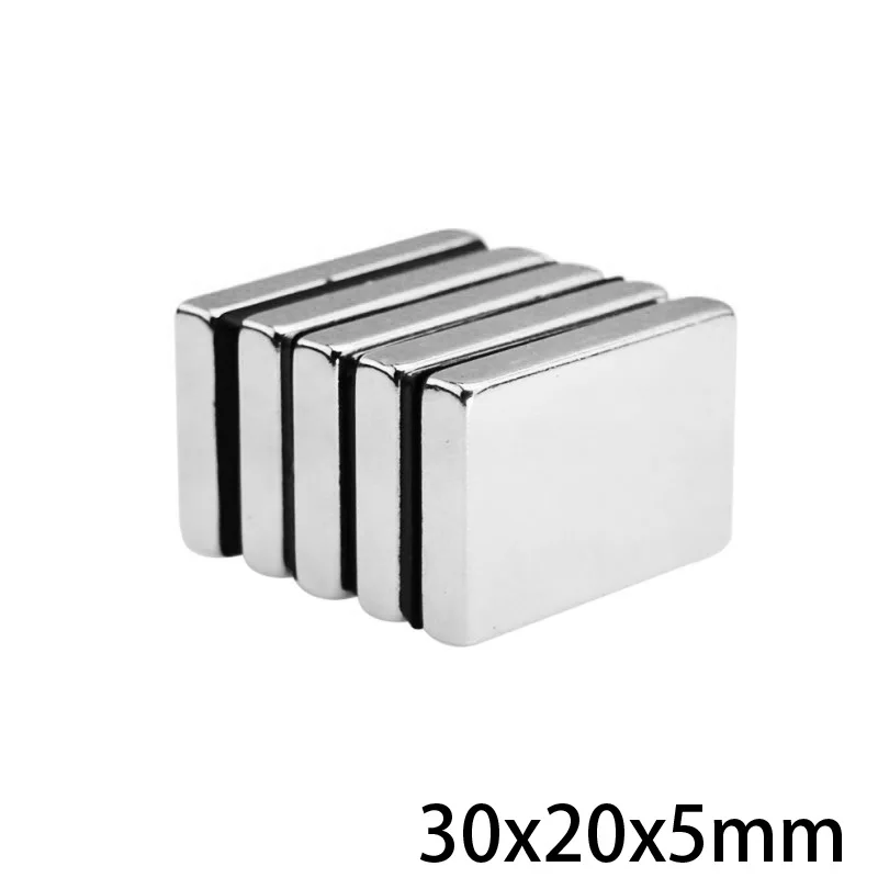 2~30pcs 30x20x5 mm Block Powerful Magnets 30mmX20mm Bulk Sheet Neodymium Magnet 30x20x5mm Permanent NdFeB Magnetic 30*20*5 mm