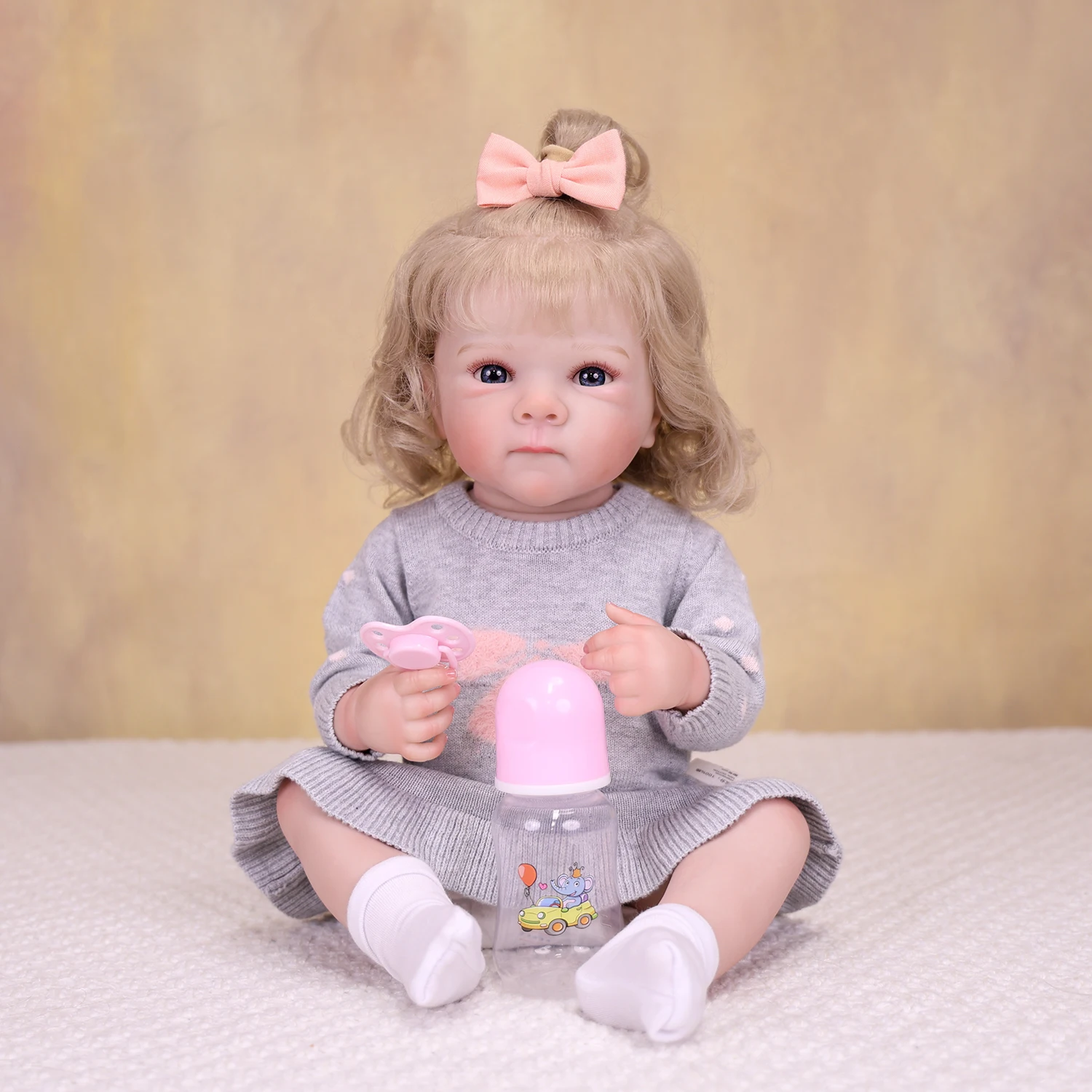

Lifelike 18 Inch Reborn Baby Doll Washable Full Silicone Vinyl Fashion 3D Visible Vein Newborn Babies Toy Kids Toy