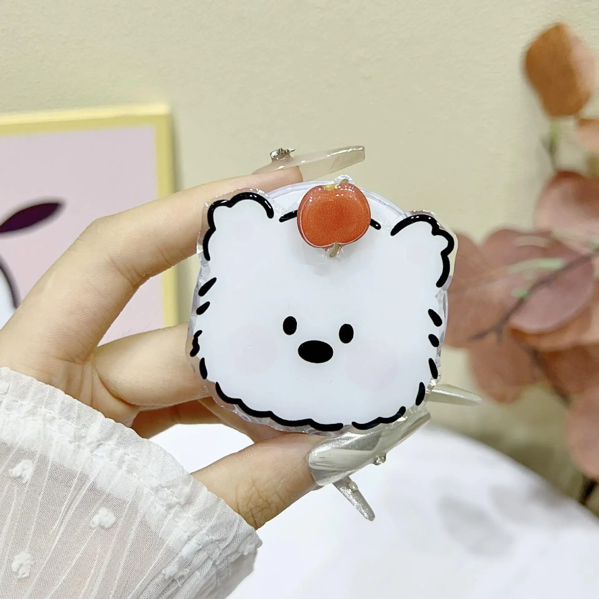 Coreano simpatico cucciolo di rotazione Apple telefono magnetico Griptok Grip Tok supporto per iPhone 15 per custodia di ricarica wireless Magsafe