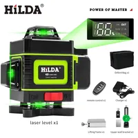 HILDA 16/12 Lines Laser Level Green Line SelfLeveling 360 Horizontal And Vertical Super Powerful Laser Level Green Beam