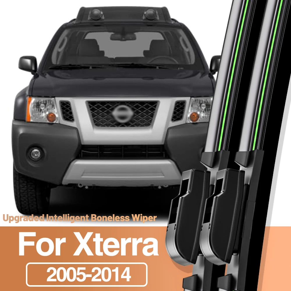 2pcs For Nissan Xterra 2005-2014 Front Windshield Wiper Blades Windscreen Window Accessories 2006 2007 2010 2011 2012 2013