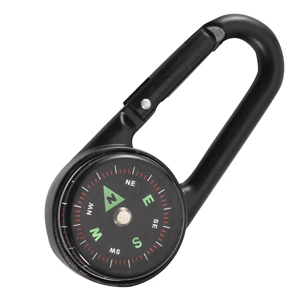 

Premium Zinc Alloy Carabiner Compass Outdoor Waterproof Camping Climbing Gear Scale Ring Buckle Hanging Durable