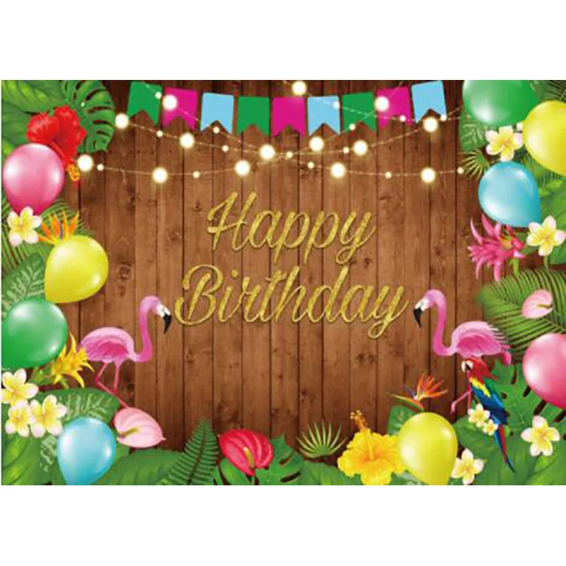 Feliz cumpleaños fiesta salvaje uno fotografía telones de fondo accesorios bebé recién nacido animales elefante Safari fondo de estudio de fotografía WP-39