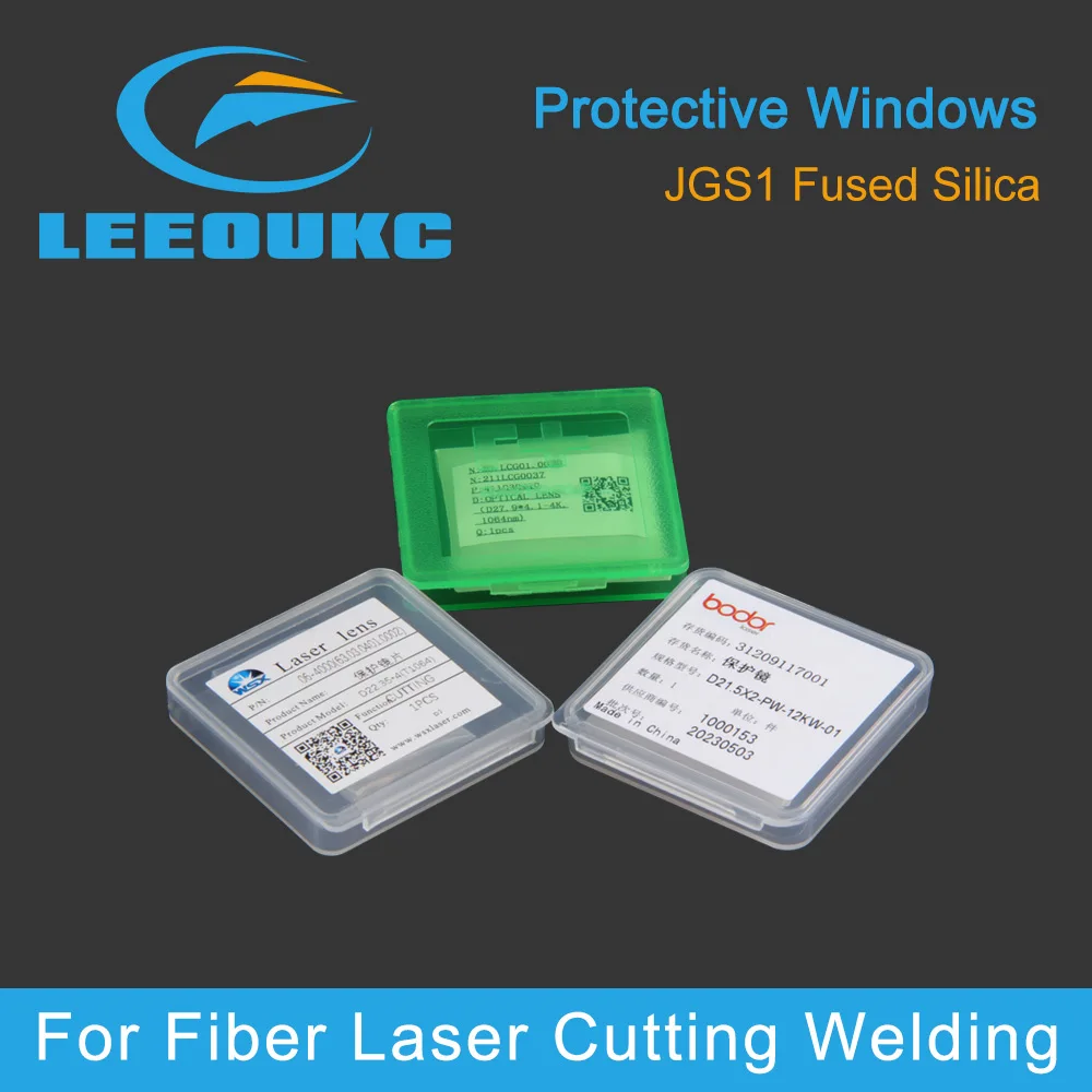 LEEOUKC Fiber Laser Protective Windows Dia 18/20/27.9 For Raytools Bodor WSX Laser Cutting Head and Welding Laser Lens