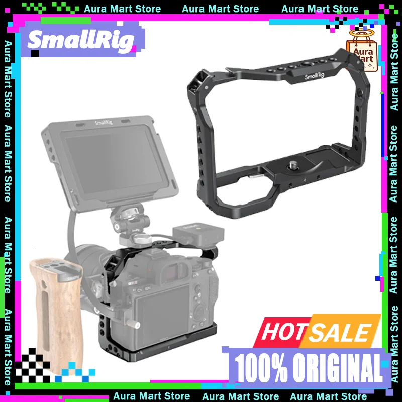 Jaula de cámara ligera SmallRig original para Sony A7 III/ A7R III/ A9 con roscas de 1/4 "-20 y 3/8 "-16 y soportes estilo ARRI