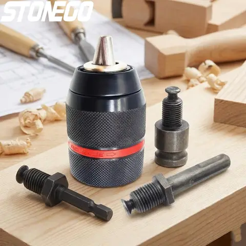 Adaptador De Taladro A Impacto, AUCO, Par Máximo 500 Nm, Velocidad 3000 RPM, Compatible Con Taladros Inalámbricos