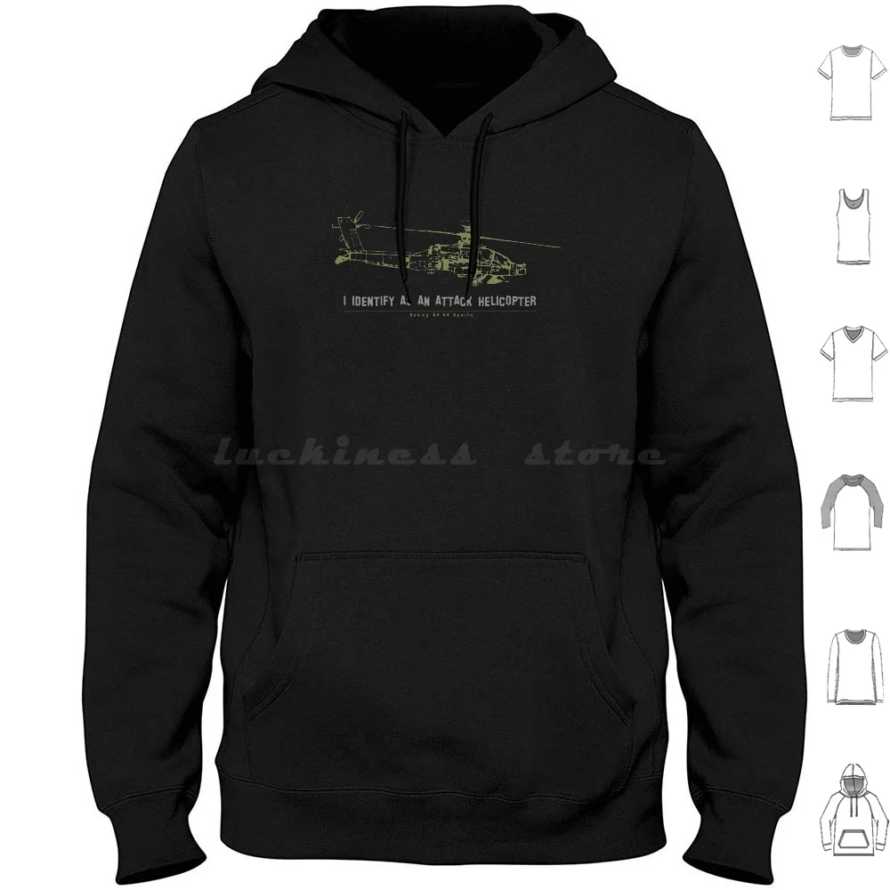 Attack Helicopter Hoodies Long Sleeve Boeing Ah 64 Apache Helicopter Veteran Afghanistan Fort Rucker